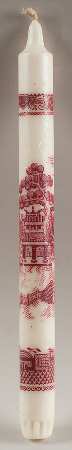Willow Pink Red 10" Taper Candle
