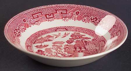 Willow Pink Red Fruit/Dessert (Sauce) Bowl