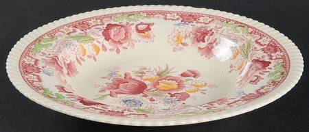 Winchester Pink (Rope Edge) Large Rim Soup Bowl