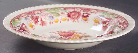 Winchester Pink (Rope Edge) Rim Soup Bowl