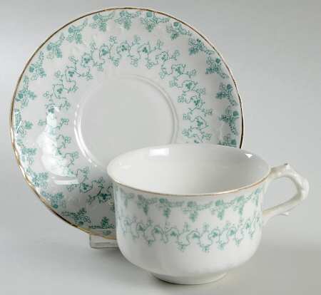 Windsor Green Flat Cup & Saucer Set