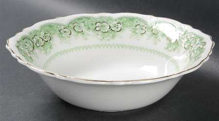 Wild Rose Green 8" Round Vegetable Bowl