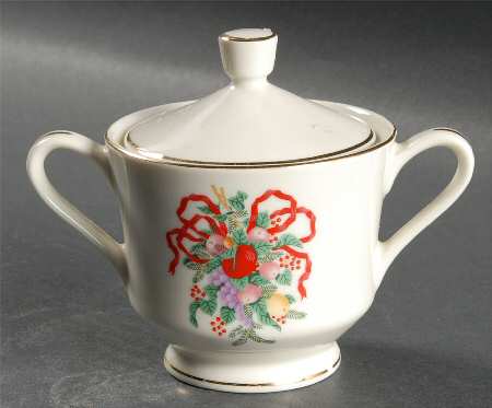 Cranberry Hill Sugar Bowl & Lid by JCPenney