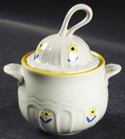 Black Eyed Susan Sugar Bowl & Lid
