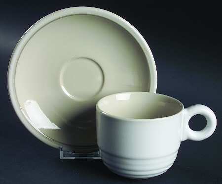 Chestnut Floral Flat Cup & Saucer Set
