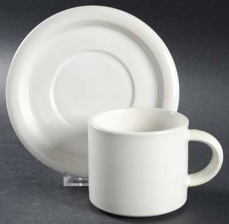 China Seas White Flat Cup & Saucer Set