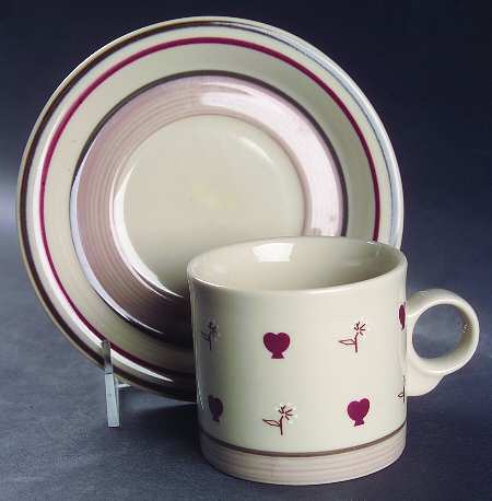 Maple Sugar Mold Flat Cup & Saucer Set