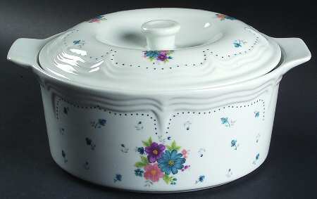 Provincial Bouquet 2 Qt Round Covered Casserole