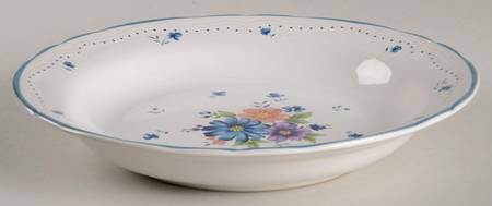 Provincial Bouquet Large Rim Soup Bowl