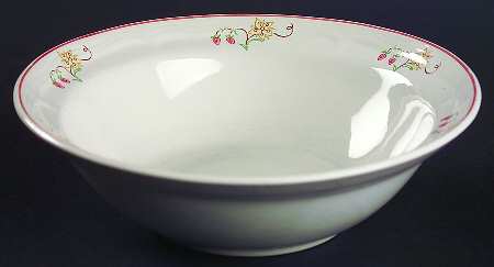 Strawberry Fields Rim Cereal Bowl