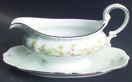 April Blossom Gravy Boat with Attached Underplate