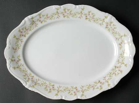 April Blossom 14" Oval Serving Platter