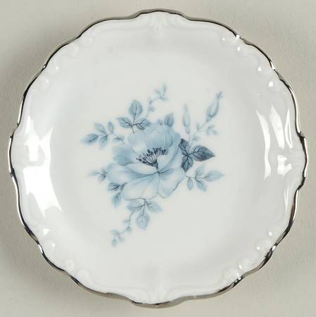 Blue Bouquet Platinum Coaster