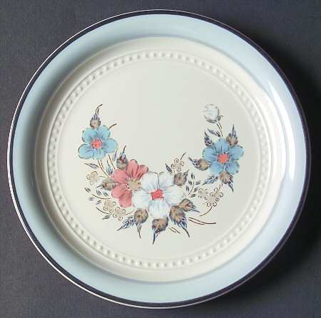Blue Bouquet (Crowning Fashion) Salad Plate