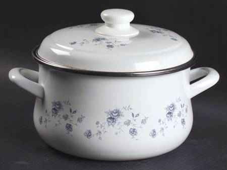 Blue Garland (Bavaria Backstamp) 3 Quart Metal Covered Casserole