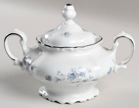 Blue Garland (Bavaria Backstamp) Sugar Bowl & Lid