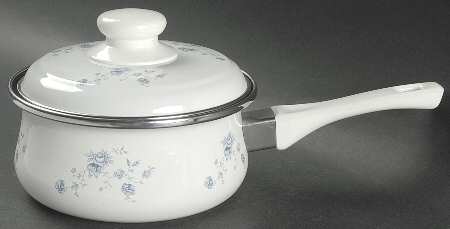 Blue Garland (Bavaria Backstamp) 1.0 Quart Metal Covered Saucepan
