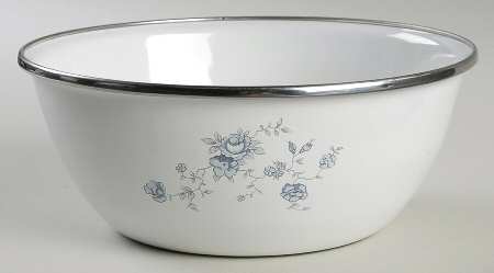 Blue Garland (Bavaria Backstamp) 8" Metal Mixing Bowl
