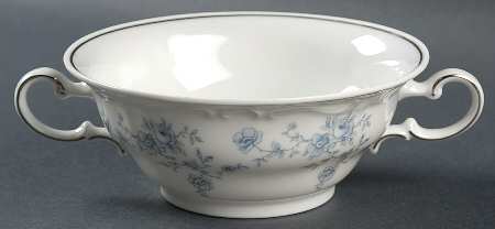 Blue Garland (Bavaria Backstamp) Flat Cream Soup Bowl