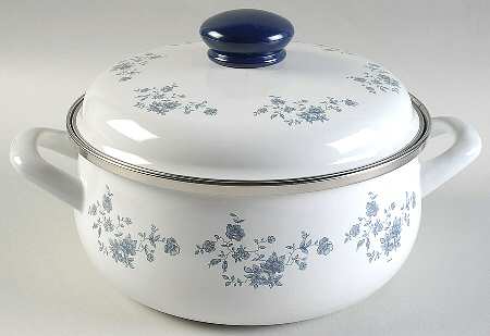Blue Garland (Bavaria Backstamp) 3 Quart Metal Covered Casserole