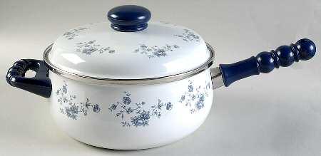 Blue Garland (Bavaria Backstamp) 3 Quart Metal Covered Casserole