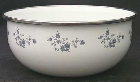 Blue Garland (Bavaria Backstamp) Large Metal Mixing Bowl