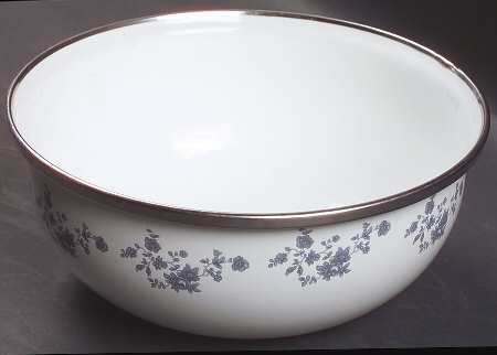 Blue Garland (Bavaria Backstamp) Medium Metal Mixing Bowl