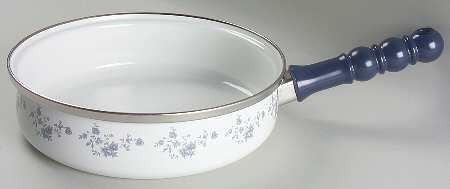 Blue Garland (Bavaria Backstamp) 8" Metal Skillet