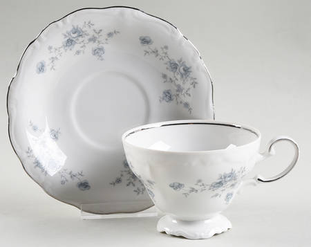 Blue Garland (Thailand Traditions) Footed Cup & Saucer Set