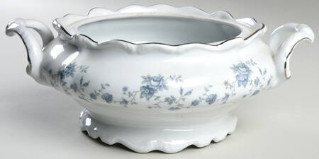 Blue Garland (Thailand Traditions) Round Vegetable No Lid
