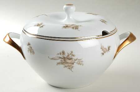 Brown Rose Tureen &  Lid