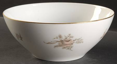 Brown Rose 8" Round Vegetable Bowl