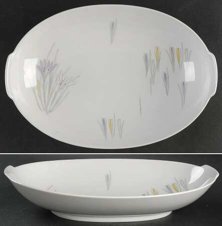Crocus 12" Oval Vegetable Bowl