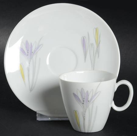 Crocus Flat Demitasse Cup & Saucer Set