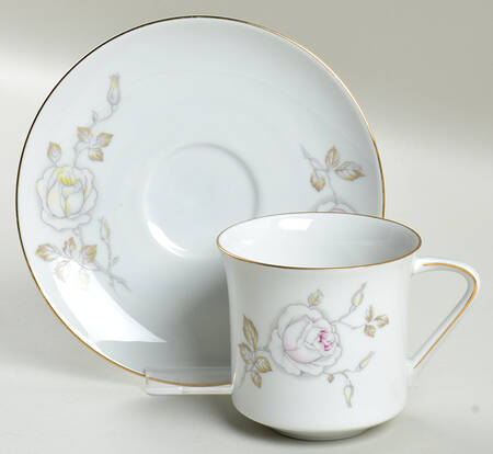 Dawn Rose Flat Cup & Saucer Set by Johann Haviland