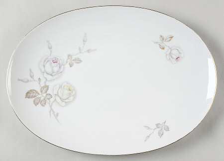 Dawn Rose 13" Oval Serving Platter