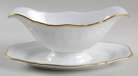 E504 Gravy Boat with Attached Underplate