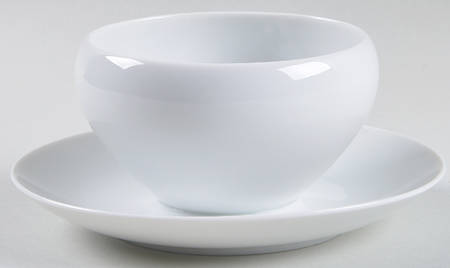 Eva White Gravy Boat with Attached Underplate