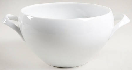 Eva White Round Vegetable No Lid