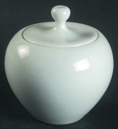 Eva White Mini Sugar Bowl & Lid
