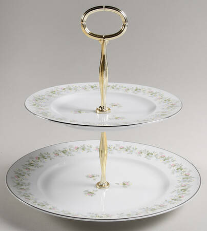 Forever Spring 6 5/8"-10"  2 Tiered Serving Tray (Dp, Sp) HC