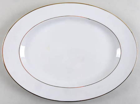 Golden Band 13" Oval Serving Platter