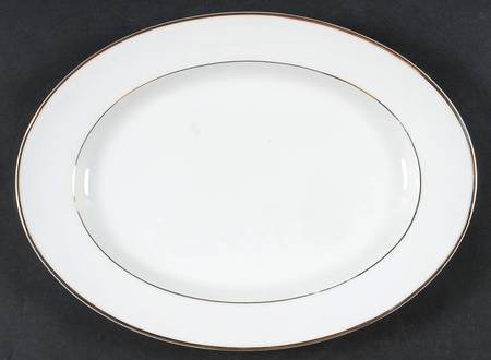 Golden Band 12" Oval Serving Platter
