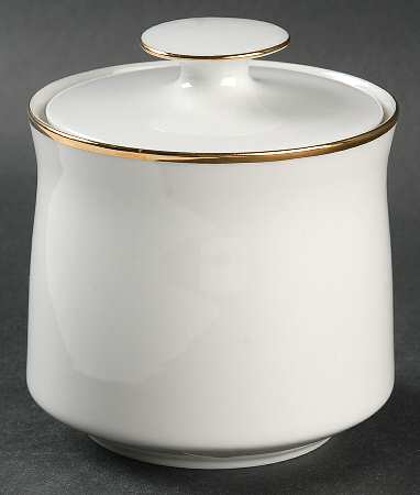 Golden Band Sugar Bowl & Lid