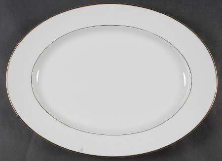 Golden Band 14" Oval Serving Platter