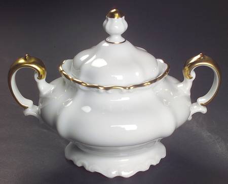 Gold Baroque Sugar Bowl & Lid