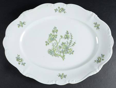 Indian Tree Gold Trim 14" Oval Serving Platter