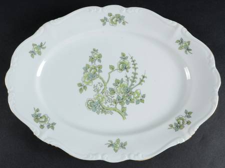 Indian Tree Gold Trim 12" Oval Serving Platter