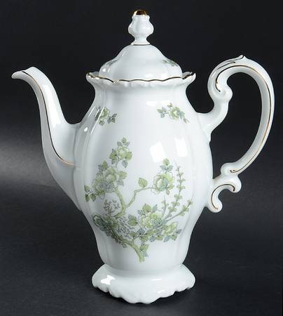 Indian Tree Gold Trim Coffee Pot & Lid