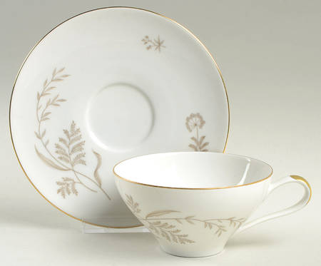 Golden Wheat Flat Cup & Saucer Set